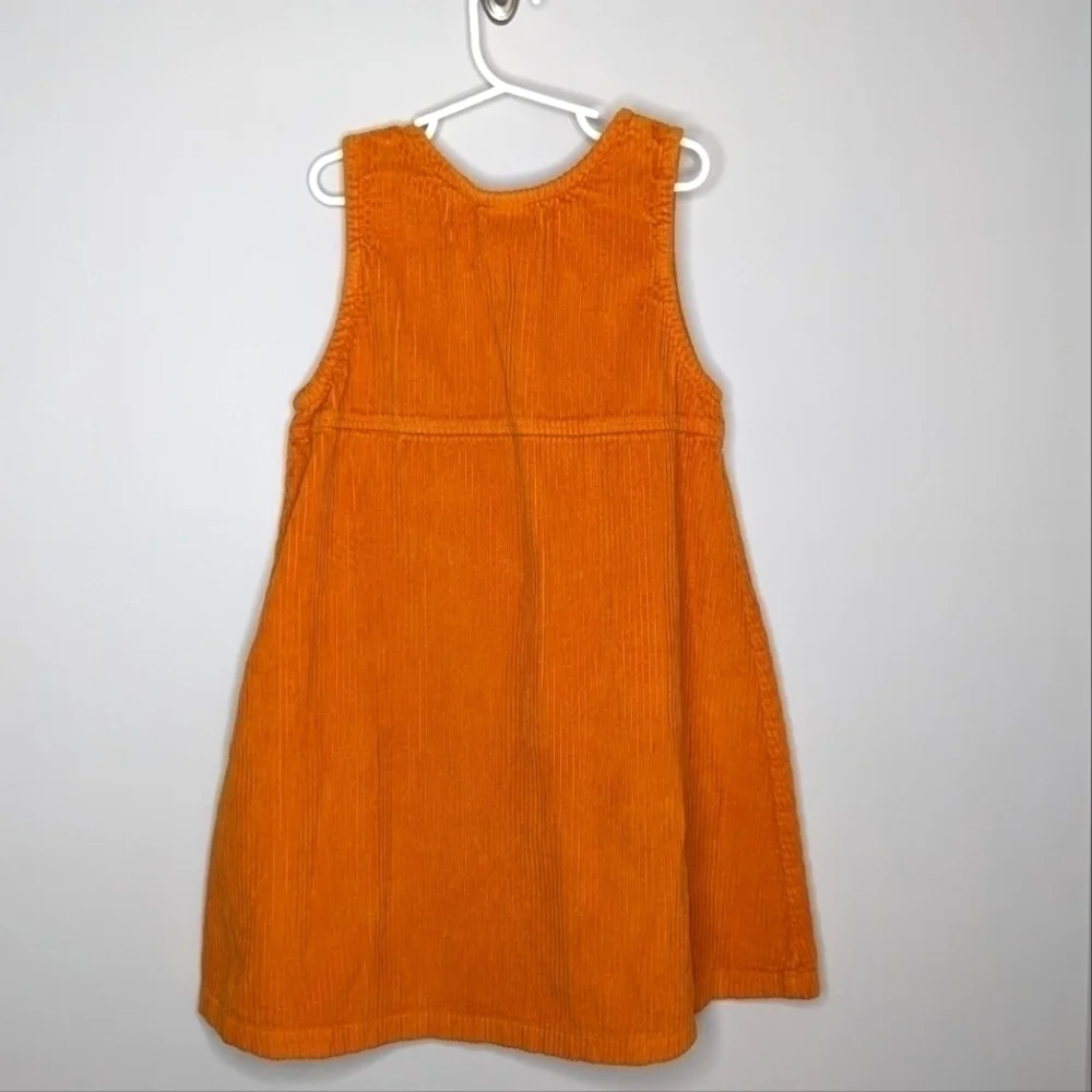 Vintage Flap Happy Wee Winter Woolies Corduroy Orange Jumper Dress 7